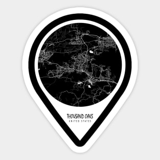 Thousand Oaks, USA City Map - Travel Pin Sticker